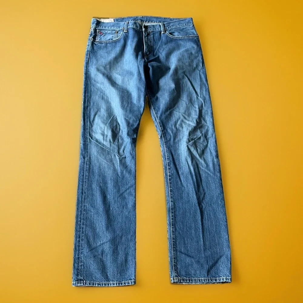 Vintage Polo Ralph Lauren Hampton Straight Blue Jeans Men 36x34 (tagged 34x34)
